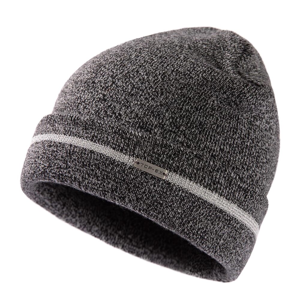 1780 XL/XXL Cuffed Beanie 50% Merino Wool Knit Hat Double Layer Winter